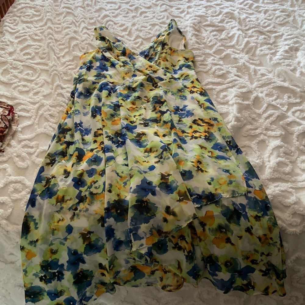 DKNY chiffon wrap dress